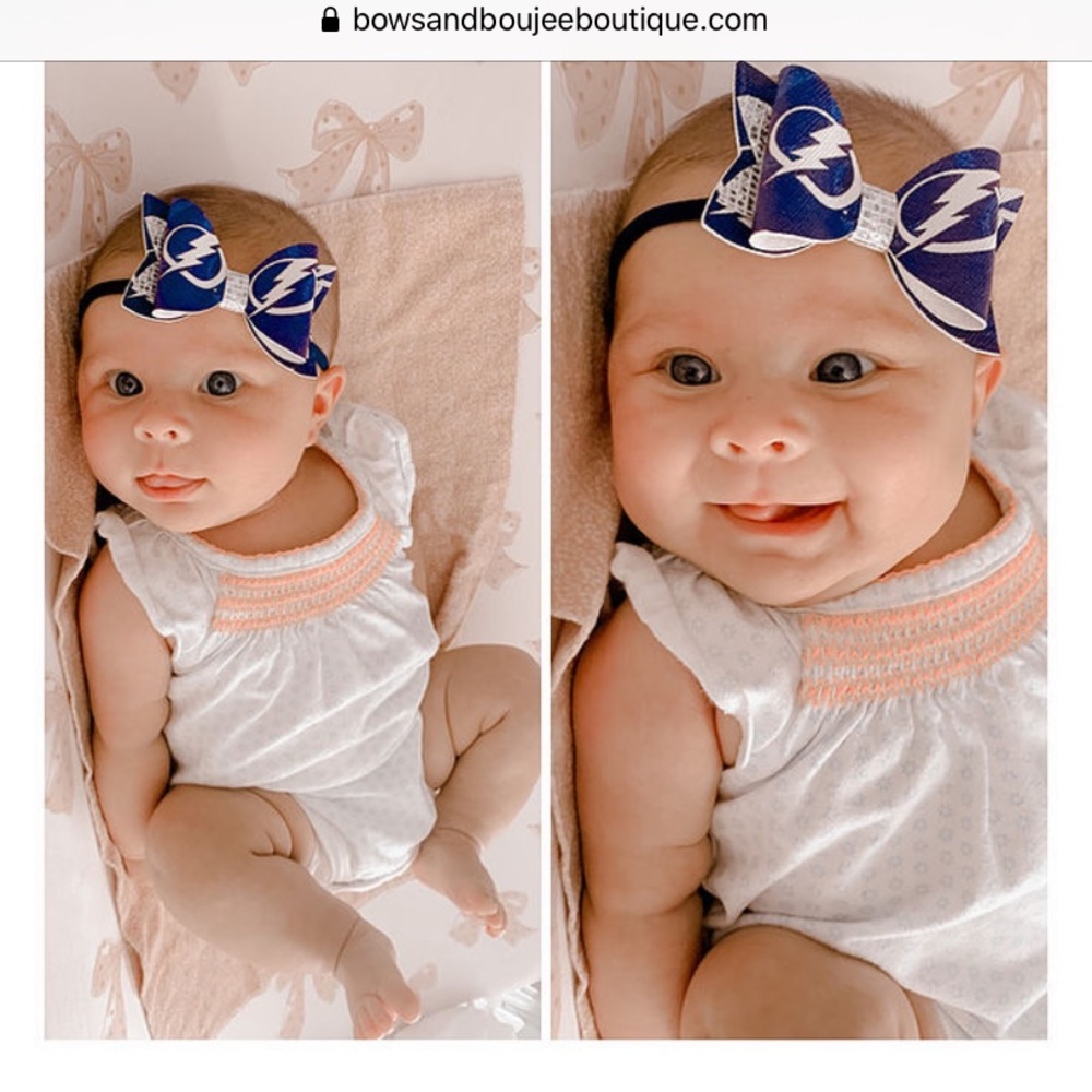 Tampa Bay Lightning Baby Bow
